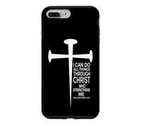 Croix chrétienne Verset biblique Religieux Philippiens 4:13 Coque pour iPhone 7 Plus/8 Plus