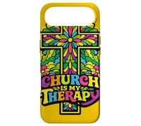 Croix Church is My Therapy - Art Floral Spirituel de Foi Coque pour iPhone Air