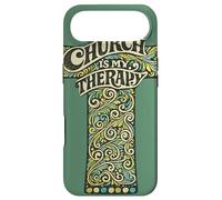 Croix Church is My Therapy - Art Floral Spirituel de Foi Coque pour iPhone Air