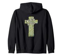 Croix Church is My Therapy - Art Floral Spirituel de Foi Sweat à Capuche
