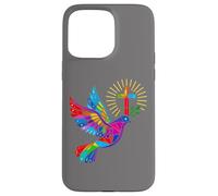 Croix colorée de Colombe du Saint-Esprit Louange Jésus baptême Jésus Coque pour iPhone 15 Pro Max