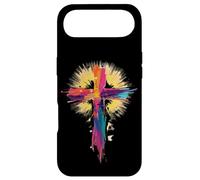 Croix colorée de Pâques Coup de Pinceau Art de Foi chrétienne Coque pour iPhone Air