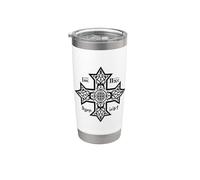 Croix Coptique Orthodoxe Église Orientale Chrétienne Symbole Gobelet isotherme en acier inoxydable double paroi