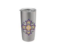 Croix Coptique Orthodoxe Église Orientale Chrétienne Symbole Gobelet isotherme en acier inoxydable double paroi