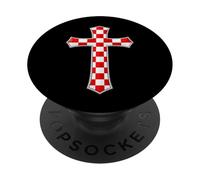 Croix croate : Dieu et Les Croates PopSockets PopGrip Adhésif