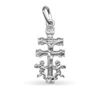 Croix de Caravaca en argent 925 avec des anges
