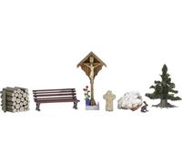 Croix de chemins avec accessoires Busch 1148 H0