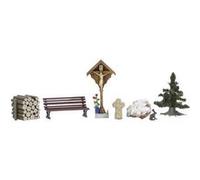 Croix de chemins avec accessoires Busch 1148 H0
