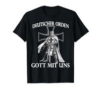 Croix de Chevaliers de Prusse Orientale LARP Moyen Âge T-Shirt Graphique avec Valeur