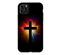 Croix de Couleur éclatante de Jésus-Christ, Foi chrétienne Coque pour iPhone 11 Pro Max