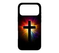 Croix de Couleur éclatante de Jésus-Christ, Foi chrétienne Coque pour iPhone 17 Pro Max