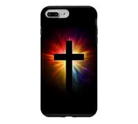 Croix de Couleur éclatante de Jésus-Christ, Foi chrétienne Coque pour iPhone 7 Plus/8 Plus