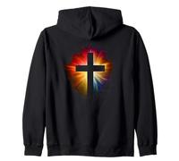 Croix de Couleur éclatante de Jésus-Christ, Foi chrétienne Sweat à Capuche