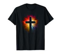 Croix de Couleur éclatante de Jésus-Christ, Foi chrétienne T-Shirt