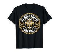 Croix de dévotion catholique Sainte Bernadette T-Shirt Graphique avec Valeur