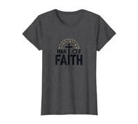 Croix de dévotion Religieuse Homme de Foi pour Homme T-Shirt, Femme, Chiné Foncé, XL