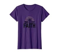 Croix de dévotion Religieuse Homme de Foi pour Homme T-Shirt, Femme, Violet, M