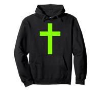 Croix de Dieu chrétien Jésus Vert Citron Sweat à Capuche