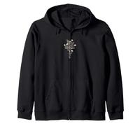 Croix de Fleurs Sauvages Pastels Motif Nature Divine Sweat à Capuche