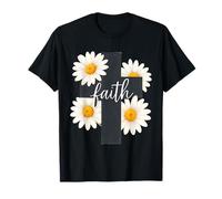 Croix de Foi Marguerite Citation chrétienne Jésus Christ Thème Dieu T-Shirt