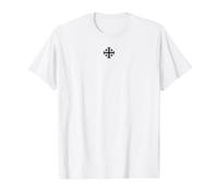 Croix de Jérusalem à Cinq Voies, Temple de Chevalier T-Shirt Graphique avec Valeur, Homme, Blanc, M