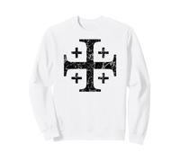 Croix de Jérusalem des Templiers Noir Vieilli Sweatshirt