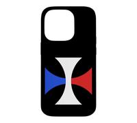 Croix de Jérusalem Drapeau Français Chevalier Templier Coque pour iPhone 14 Pro