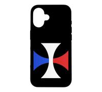 Croix de Jérusalem Drapeau Français Chevalier Templier Coque pour iPhone 16