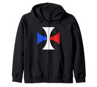 Croix de Jérusalem Drapeau Français Chevalier Templier Sweat à Capuche