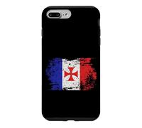Croix de Jérusalem et Drapeau Français Chevalier Templier Coque pour iPhone 7 Plus/8 Plus