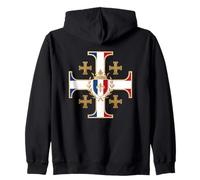Croix de Jérusalem française - France catholique Sweat à Capuche