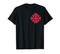 Croix de Jérusalem Graffiti - Symboles catholiques T-Shirt Graphique avec Valeur