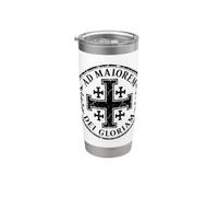 Croix de Jérusalem pour la plus grande gloire de Dieu Black Aged Gobelet isotherme en acier inoxydable double paroi