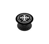 Croix de Jérusalem pour la Plus Grande Gloire de Dieu Blanc Vieilli PopSockets PopGrip Adhésif