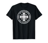 Croix de Jérusalem pour la Plus Grande Gloire de Dieu Blanc Vieilli T-Shirt Graphique avec Valeur