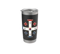 Croix de Jérusalem sud-coréenne - Corée du Sud catholique Gobelet isotherme en acier inoxydable double paroi