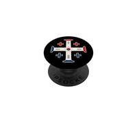 Croix de Jérusalem sud-coréenne - Corée du Sud catholique PopSockets PopGrip Adhésif