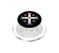 Croix de Jérusalem sud-coréenne - Corée du Sud catholique PopSockets PopGrip pour MagSafe