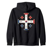 Croix de Jérusalem sud-coréenne - Corée du Sud catholique Sweat à Capuche