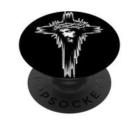 Croix de Jésus-Christ en Forme de Couronne d'épines Crucifix Roi des Rois PopSockets PopGrip Adhésif