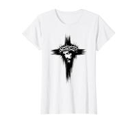 Croix de Jésus-Christ en Forme de Couronne d'épines Crucifix Roi des Rois T-Shirt Graphique avec Valeur