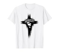 Croix de Jésus-Christ en Forme de Couronne d'épines Crucifix Roi des Rois T-Shirt Graphique avec Valeur