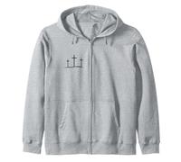 Croix de Jésus-Christ sur Une Colline, Design Minimaliste chrétien Sweat à Capuche