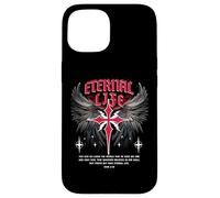Croix de Jésus éternel Gothique Punk Life Nu Goth Bible Verse Coque pour iPhone 15
