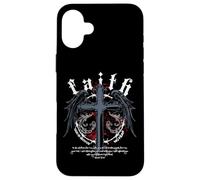 Croix de Jésus Gothique Y2K Streetwear Nu Goth Bible Verse Coque pour iPhone 16 Plus