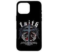 Croix de Jésus Gothique Y2K Streetwear Nu Goth Bible Verse Coque pour iPhone 16 Pro Max