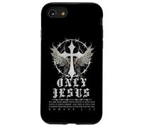 Croix de Jésus Punk Gothique Y2K Nu Goth Faith Bible Verse Coque pour iPhone SE (2020) / 7/8