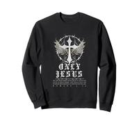 Croix de Jésus Punk Gothique Y2K Nu Goth Faith Bible Verse Sweatshirt