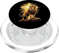 Croix de Lion majestueuse avec Force spirituelle PopSockets PopGrip pour MagSafe