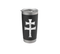 CROIX DE LORRAINE CHEVALIERS TEMPLIERS FRANCS-MAÇONS Gobelet isotherme en acier inoxydable double paroi